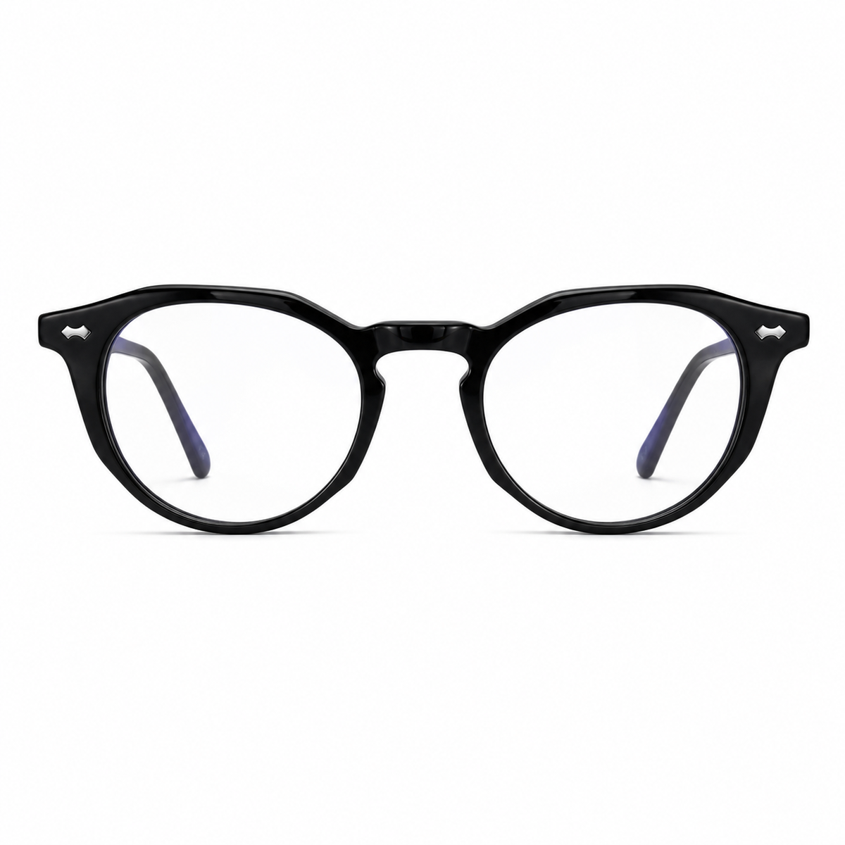 Ochelari de vedere Aris Negru, ramă unisex rotundă din acetat