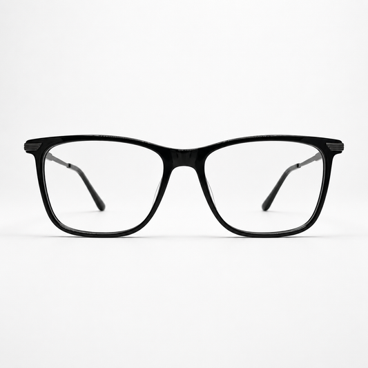 Ochelari de vedere Axel Negru, ramă unisex dreptunghiulară