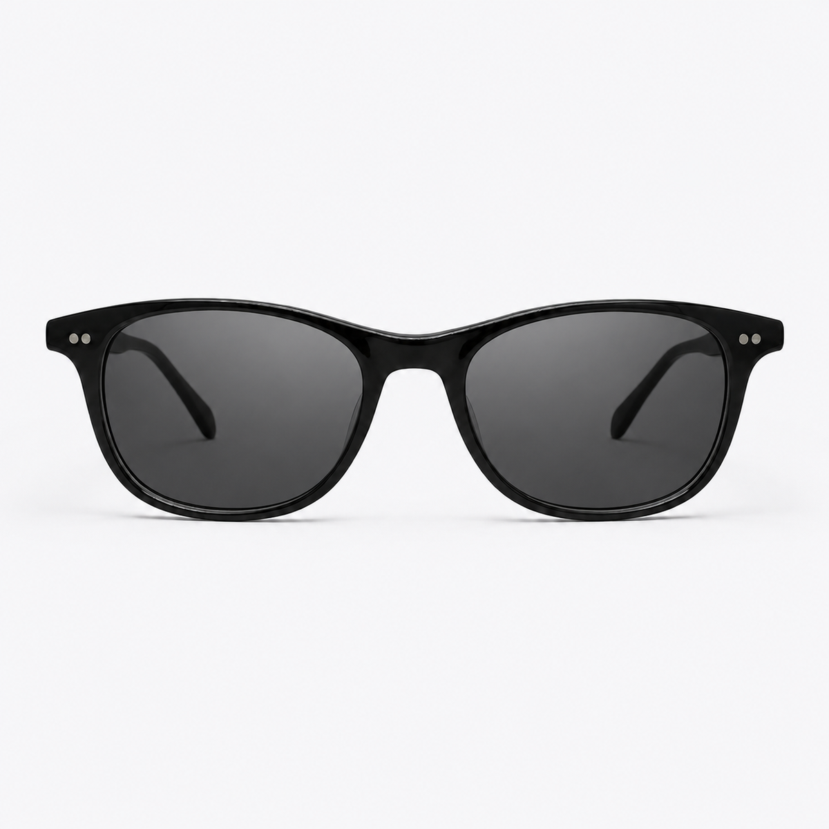 Ochelari de soare cu dioptrii Ciro Negru, ramă unisex dreptunghiulară cu lentile gri