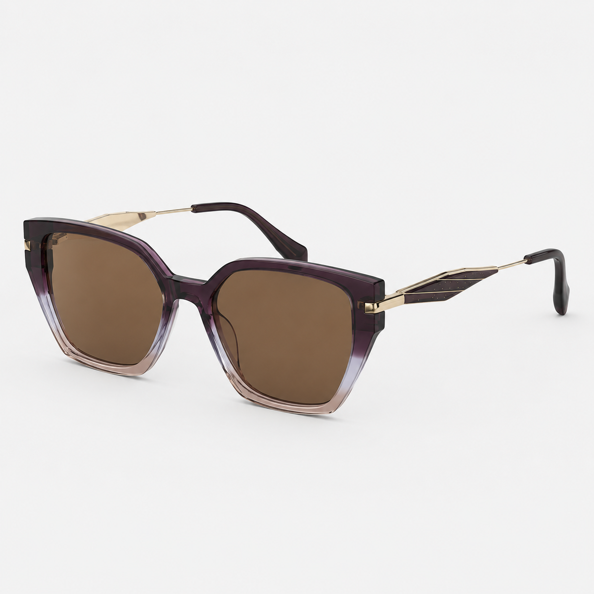 Cleo Burgundy transparent, ochelari de soare cu dioptrii pentru femei