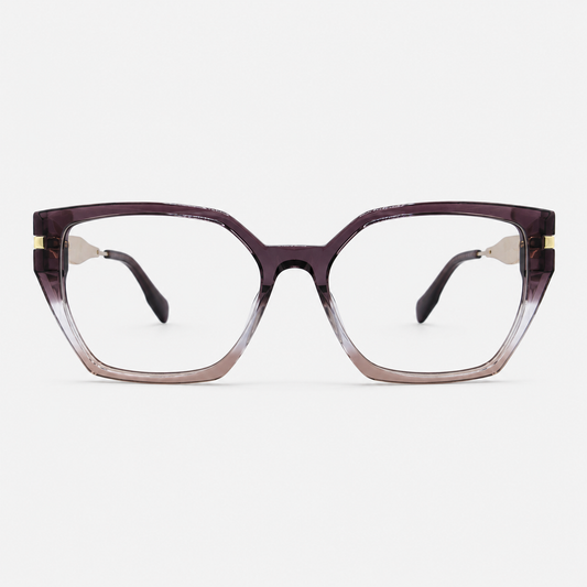Ochelari de vedere Cleo Burgundy transparent, ramă cat-eye pentru femei