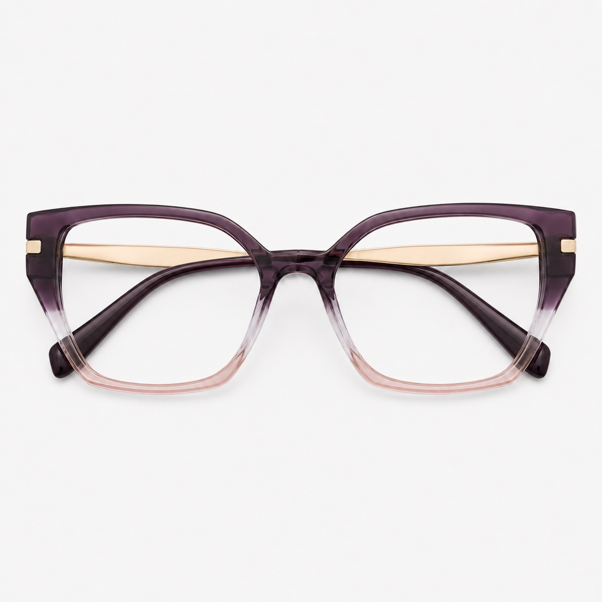 Model femeie purtând ochelari de vedere Cleo Burgundy transparent