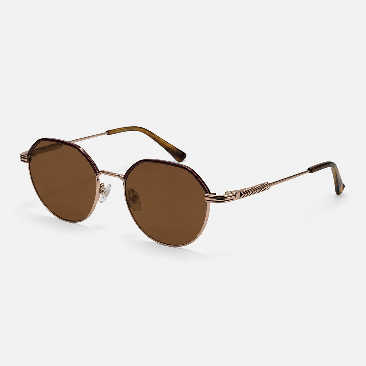 Ochelari de soare Eden Rose Gold cu ramă metalică fină