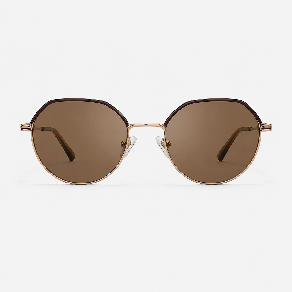 Ochelari de soare Eden Rose Gold cu lentile maro, vedere din față