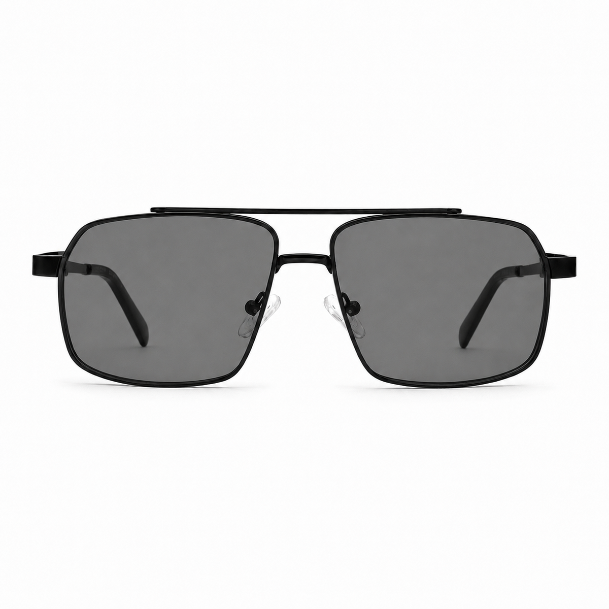 Ochelari de soare cu dioptrii Kai Negru mat, ramă aviator cu lentile gri
