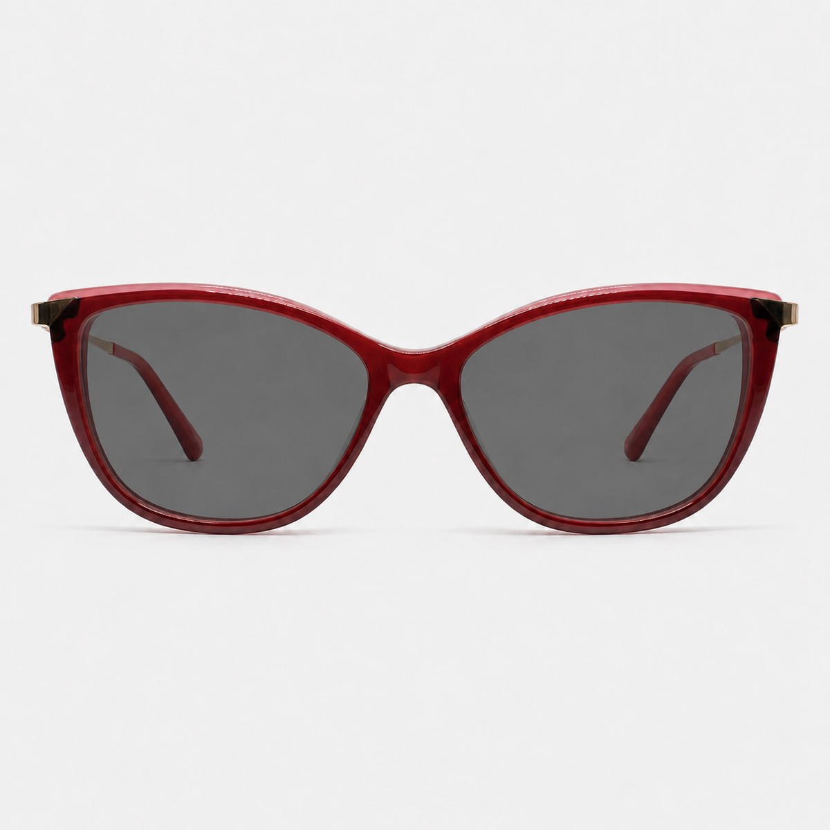 Ochelari de soare cu dioptrii Lia Vișiniu, ramă cat-eye cu lentile gri