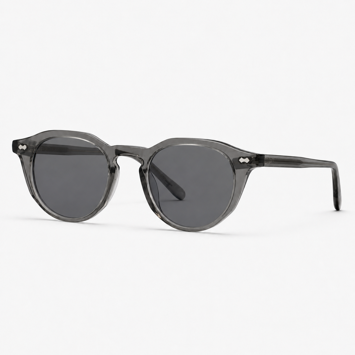 Ochelari de soare cu dioptrii Aris, gri transparent, vedere la 45 de grade