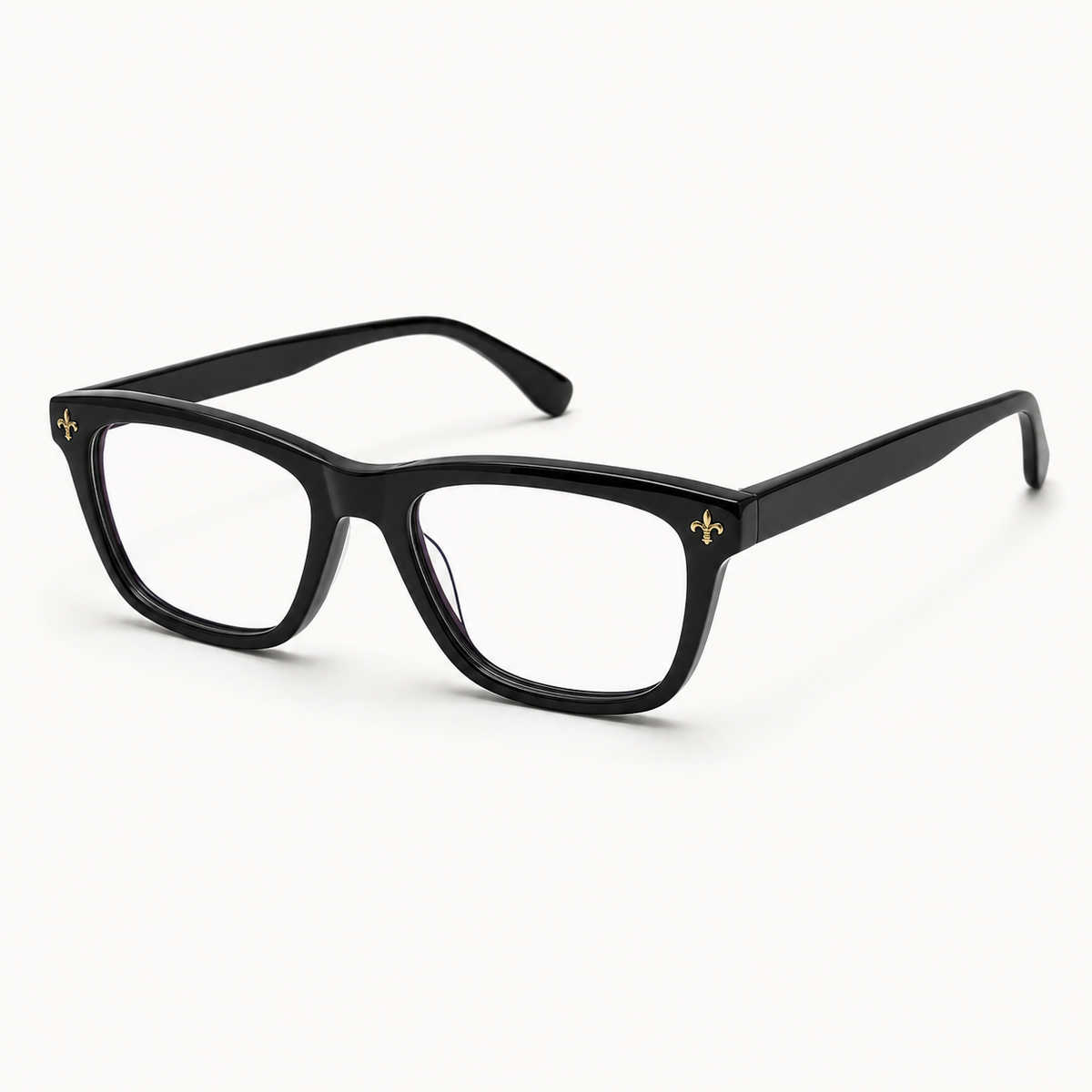 Oskar Negru, ochelari de vedere unisex din acetat negru lucios
