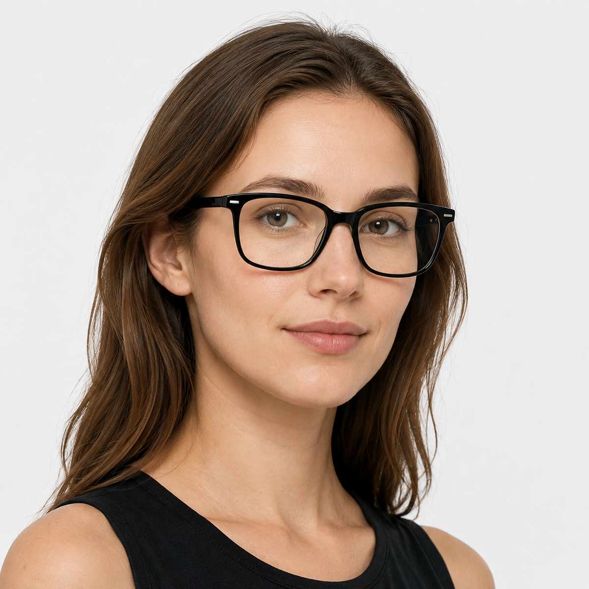 Model femeie purtând ochelari de vedere Otis Negru