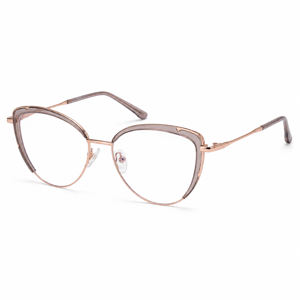 Selma Roz Pudrat, ochelari de vedere cat-eye cu detalii rose gold