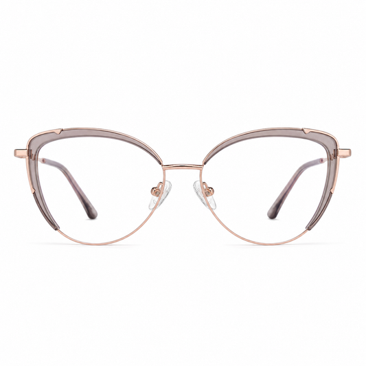 Ochelari de vedere Selma Roz Pudrat, ramă cat-eye pentru femei