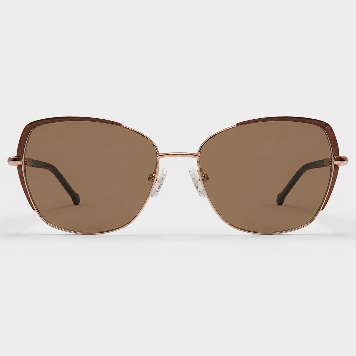 Ochelari de soare Siena Rose Gold cu lentile maro, vedere din față