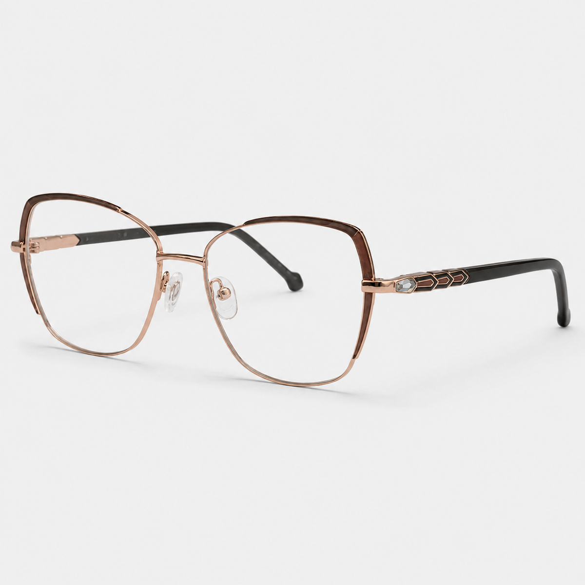 Ochelari de vedere Siena Rose Gold cu ramă metalică fină
